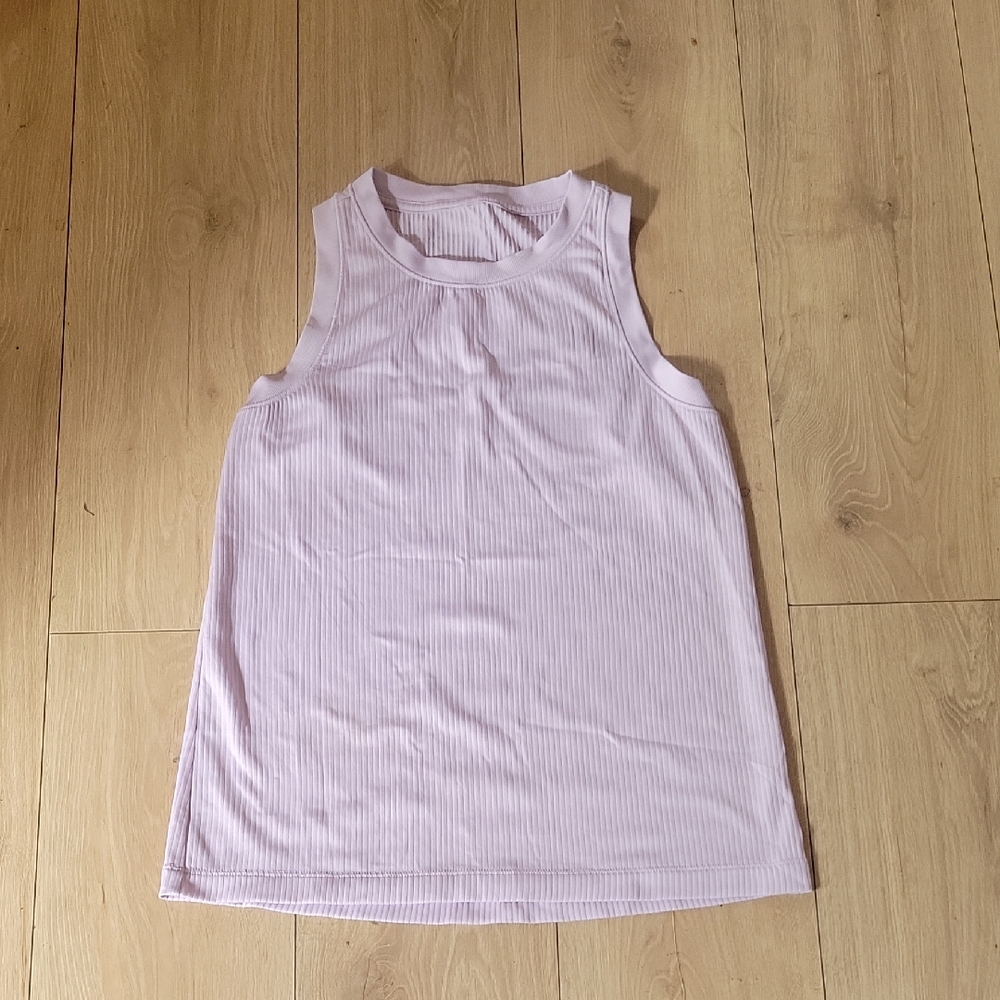 Lilac Ribbed Sleeveless Top